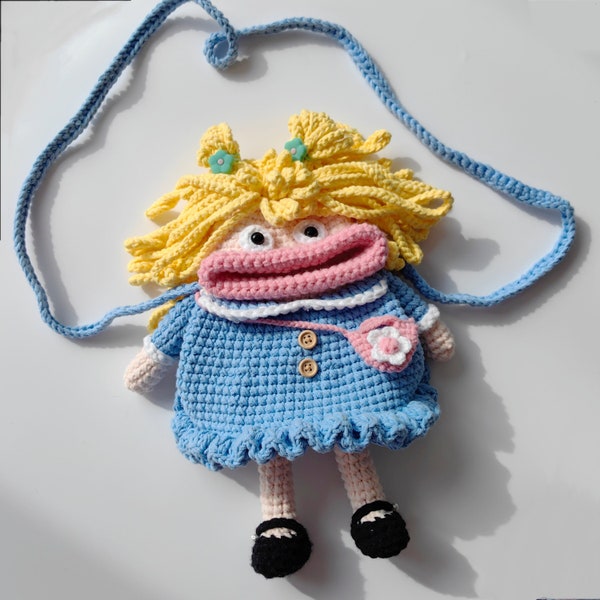 PATTERN: Crochet Girl  Bag PATTERN, Amigurumi Purse PATTERN