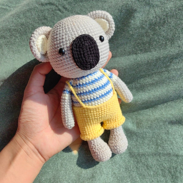 Crochet Koala Plush, Amigurumi Koala Toy, Handmade Stuffed Animal Plush