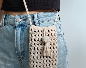 PATROON: PATROON gehaakt telefoontasje, amigurumi-tas PATROON
