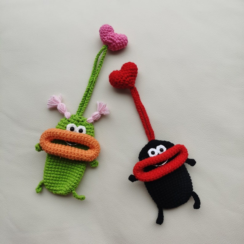PATTERN: Crochet Key Case,Knitted Key Holder PATTEN ,Handmadet Key Ring,Knitted Key Cover PATTERN zdjęcie 2