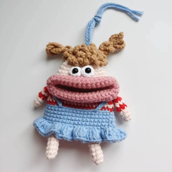 PATTERN: Crochet Girl Key Case,knitted Sausage Key Holder