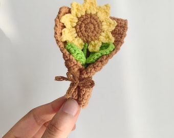 MUSTER: Häkeln Mini Sonnenblumenstrauß MUSTER, Amigurumi Sonnenblume MUSTER