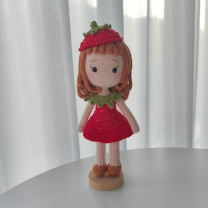 PATTERN: Crochet Strawberry Girl PATTERN,Amigurumi Girl Toy,Handmade Doll PATTERN