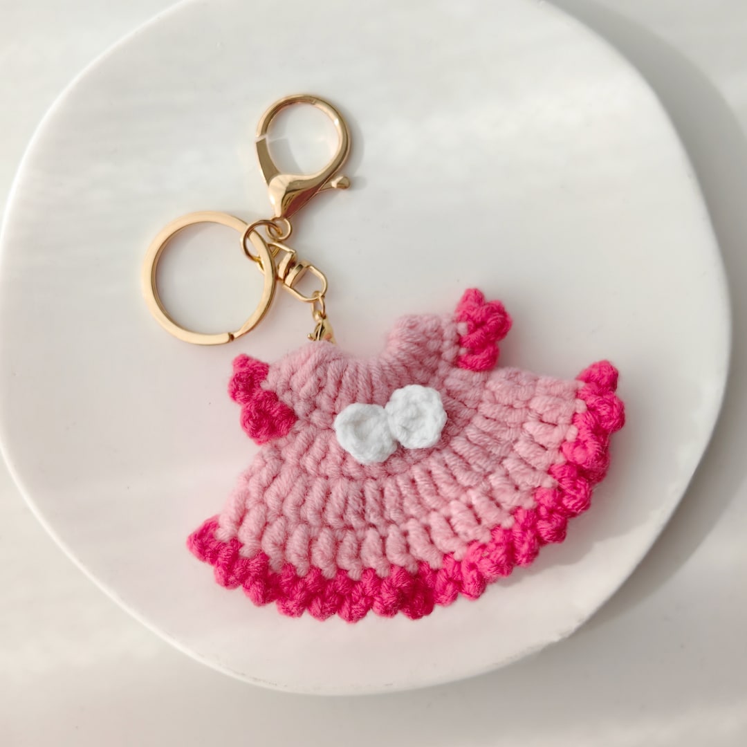 PATTERN: Crochet Dress Keychain PATTERN, Amigurumi Key Accessories PATTERN