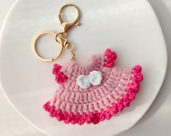 PATTERN: Crochet Dress Keychain PATTERN, Amigurumi Key Accessories PATTERN