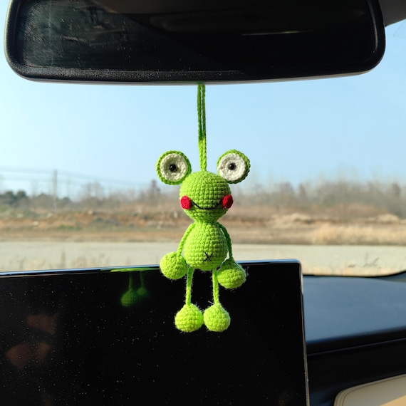 PATTERN: Crochet Frog Plush PATTERN, Amigurumi Animal Car Hanger PATTERN