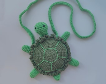 PATTERN: Crochet Tortoise Shoulder Bag PATTERN, Amigurumi Turtle Purse PATTERN