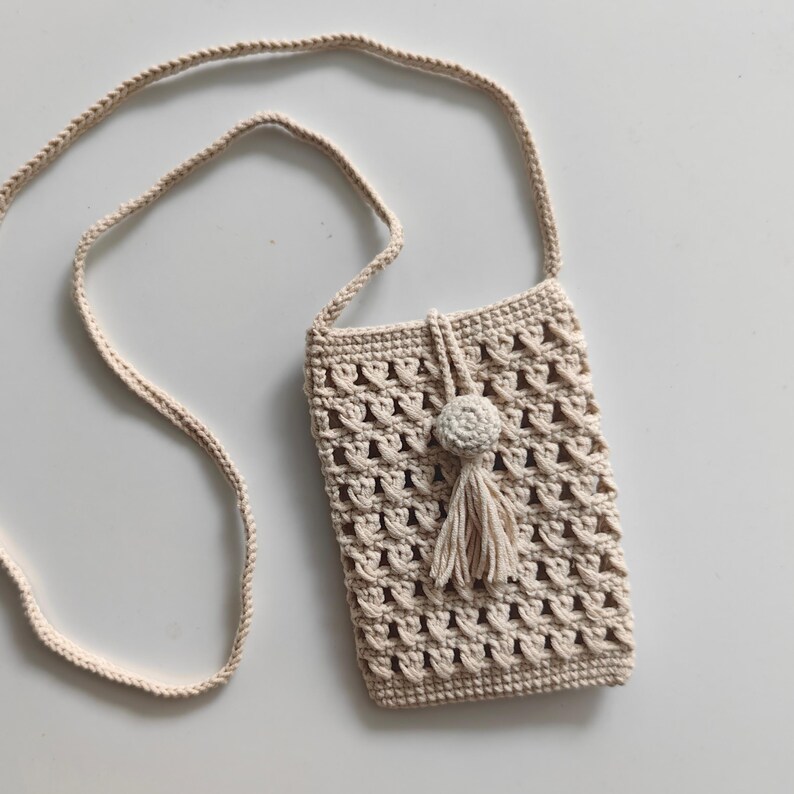 crochet bohemian phone bag pattern