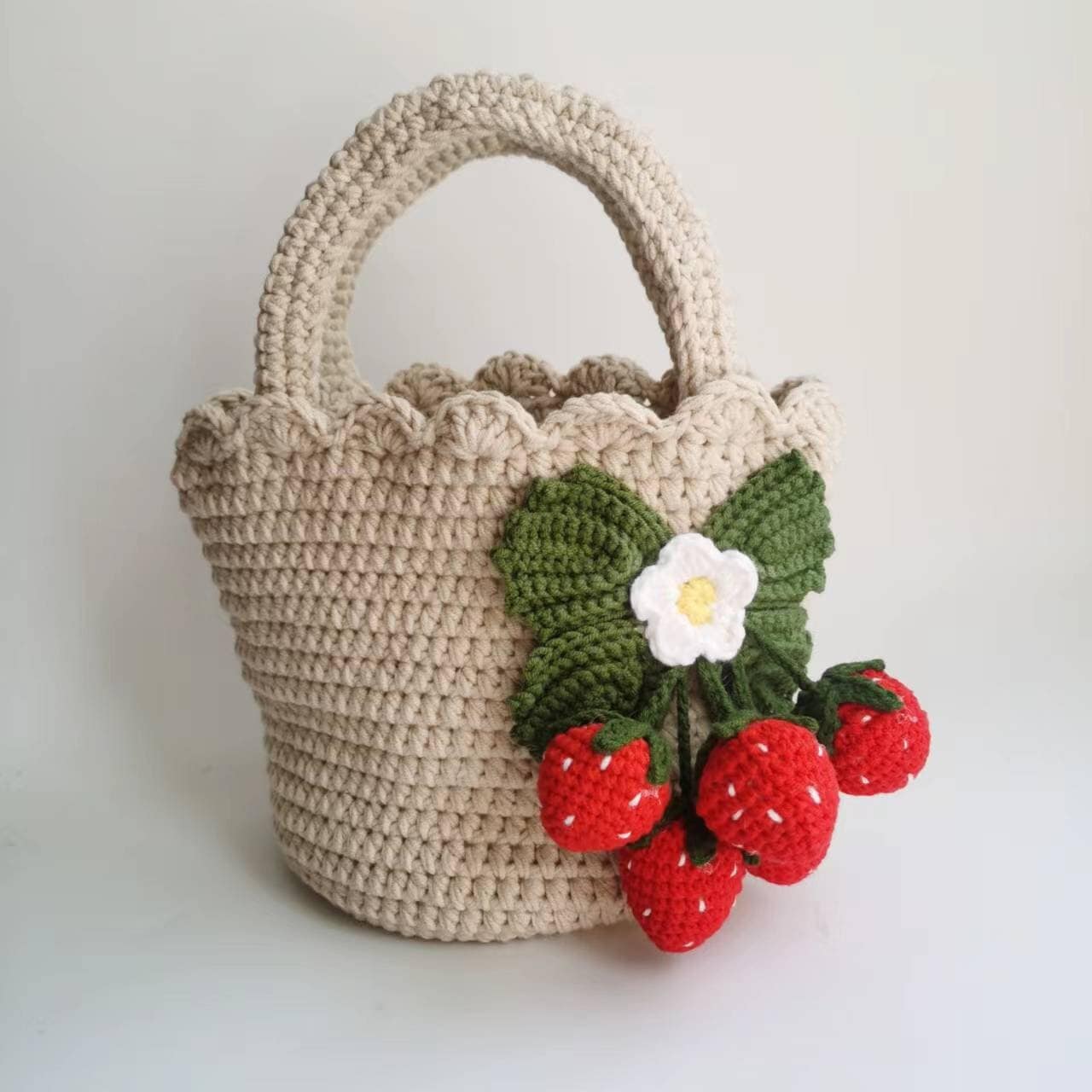ORLOB Borsa A Forma Di Fragola Con Manici - 100% Poliestere, Accessorio Estivo Divertente E Colorato