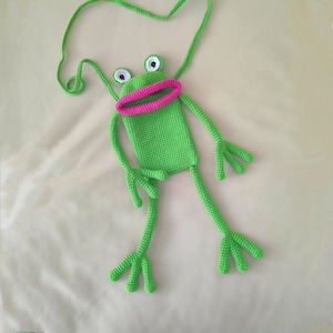 MUSTER: Gehäkelte Frosch Tasche MUSTER, Amigurumi Tier Geldbörse MUSTER