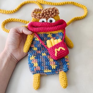 Gehäkelte Umhängetasche, Amigurumi Handytasche, handgemachte Crossbody Geldbörse