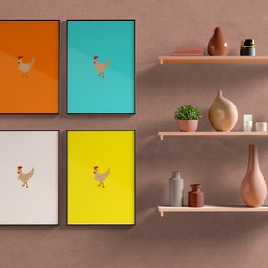 Chicken Love Digital Download Print, Poster Print