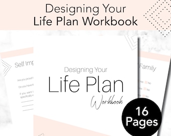 Designing Your Life Plan Workbook - Personal Development - Instant Download Printable Planner - Goal Setting - US Letter Size