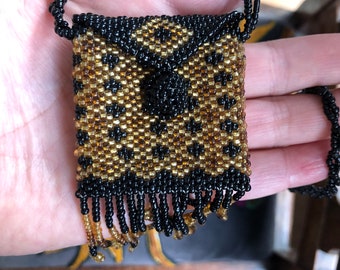 Beautiful mini beaded bag or necklace