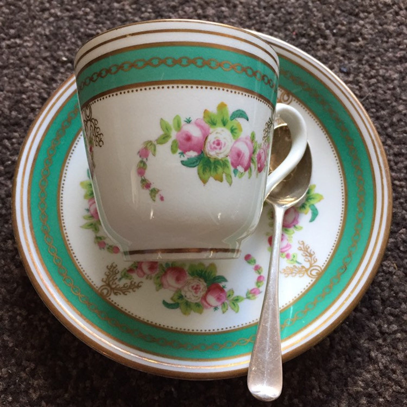 Beautiful Old Delicate Bone China Coffee Cup and Saucer Etsy