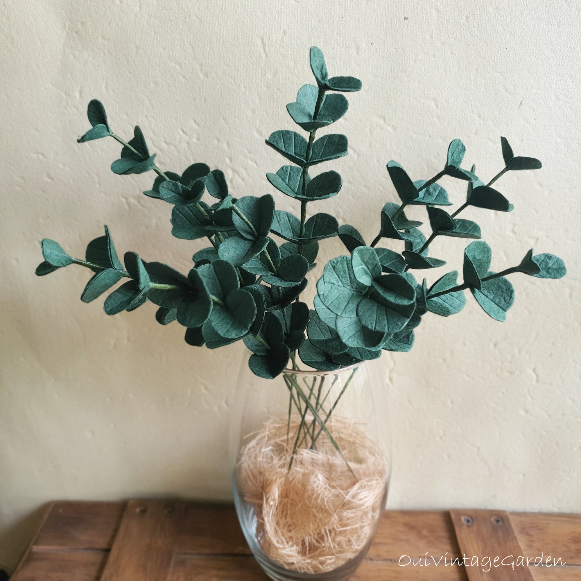 Paper Eucalyptus Dark Green Eucalyptus from mulberry paper Etsy