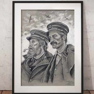 POSTER Faro - Lápiz Realista Dibujo a mano Bellas Artes Película Regalos Fan Art Horror Póster