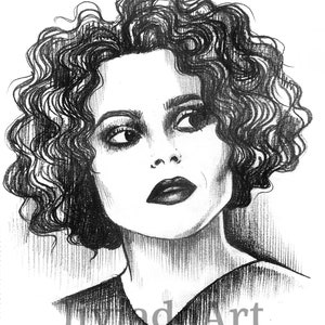 ORIGINAL PORTRAIT Helena Sketch - Limitierte Edition Bleistift Handzeichnung Fine Art Home Decor