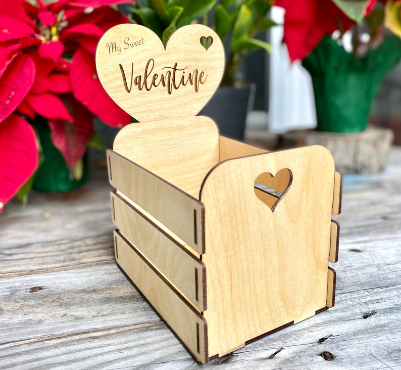 Wooden Valentines Heart Basket SVG DIGITAL DOWNLOAD