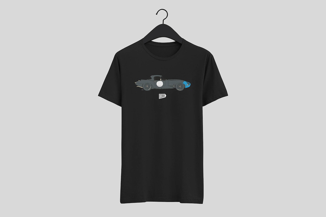 Jaguar E-Type Series 1 Classic Car Graphic T-Shirt – Men's Eco-Friendly Cotton Tee