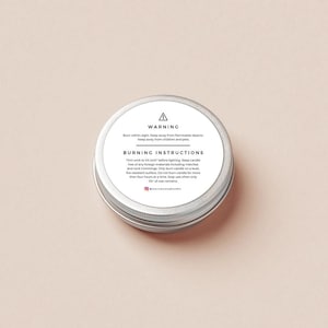 Sjabloon waarschuwingslabel kaars en diffusor, 3 maten (digitale download)