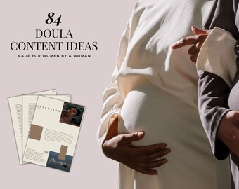84 Doula Content Ideen, bearbeitbare DIY-Vorlage (PDF)