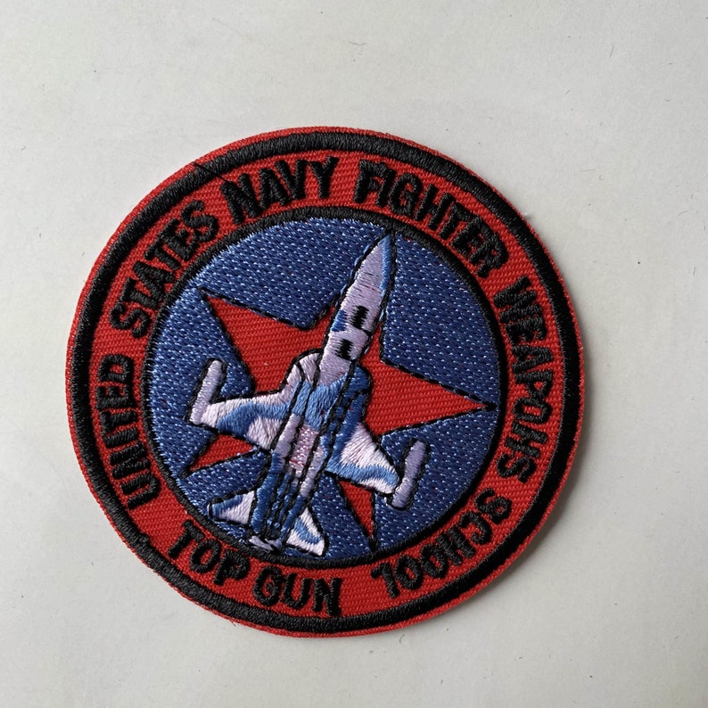 Top gun aircraft embroidery patchiron on appliquefashionist  etsy