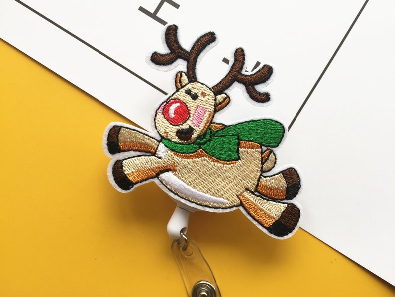 Christmas badge reel retractable badge holder badge reel for nurse pediatric nursing badge reels rn badge reel id badge holder kawaii gifts