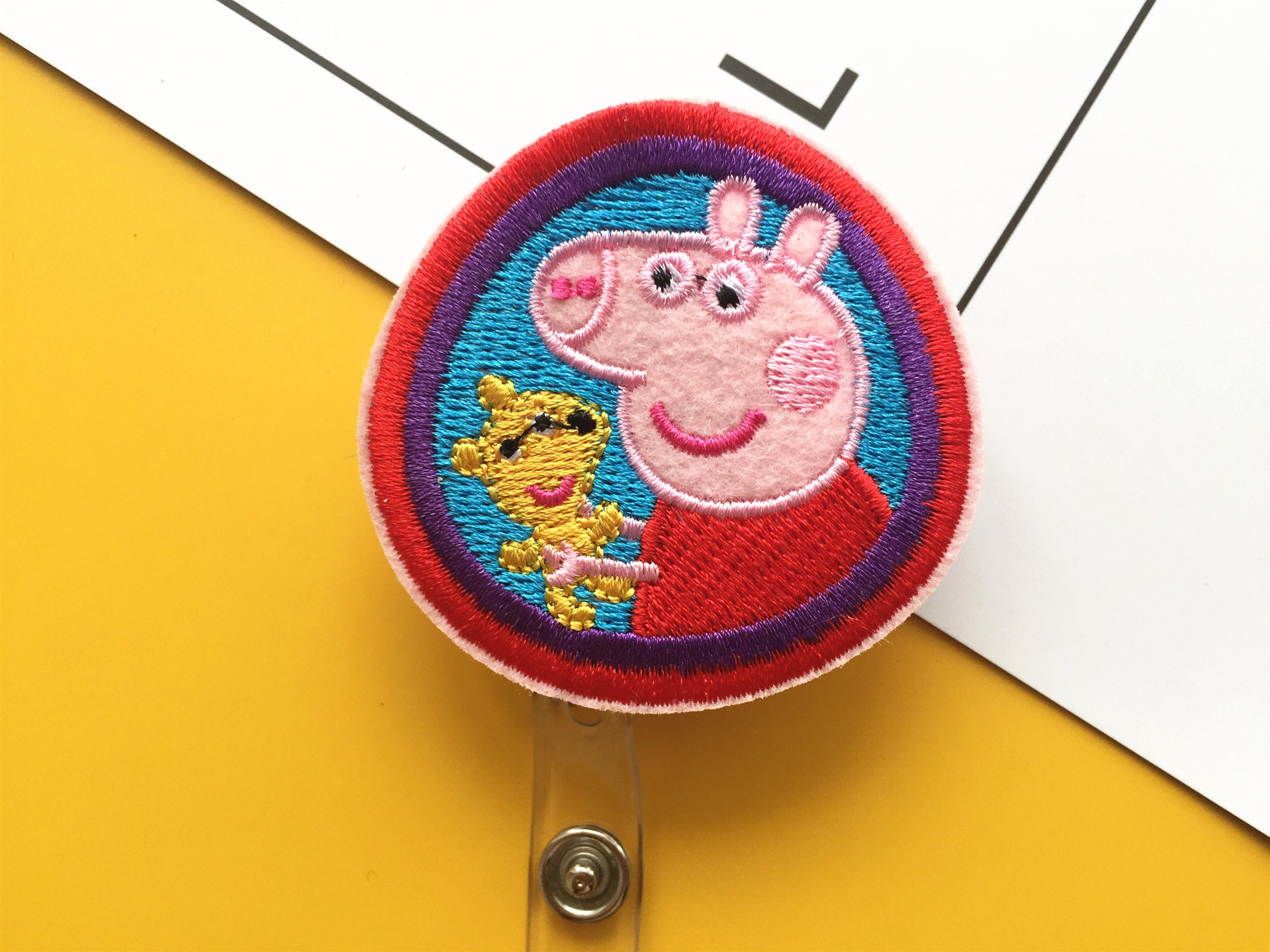 Peppa Pig badge reel retractable badge holder badge reel for | Etsy