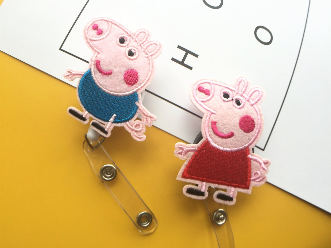 Peppa Pig George badge reel retractable badge holder badge | Etsy