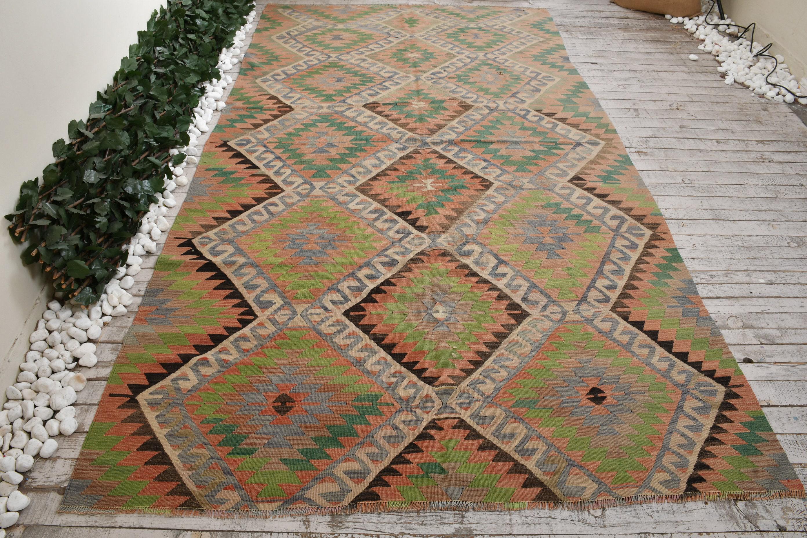 41×58 グラデーション　花柄　トルコヴィンテージ トルコヴィンテージラグ 109×183 赤紅色 青花 ボタニカル 草花模様