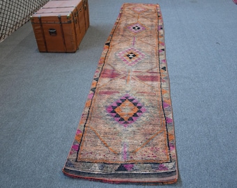 カフェオレベージュ54×220ブラウン　超ロングランナー　トルコヴィンテージラグ カフェオレベージュ54×220ブラウン 超ロングランナー トルコ