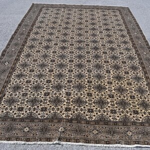 Large Carpet, Vintage Rug, Turkish Rug, Oushak Carpet, 78x111 inches Beige Carpet, Turkey Salon Rug, Outdoor Rug, Living Room Carpet,  10286