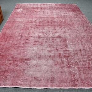 Vintage Turkish Rug, 7x10 Ft, Distressed Pink Area Carpet - Etsy