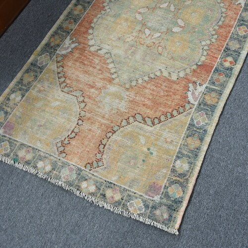Turkish Rug, Small Rug, shops Vintage Rug, Antique Rug, 32x60 inches Red Rug, Handwoven Wall Hanging Rugs, Handmade Bathroom Carpet, 12049