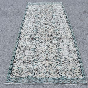 Turkish Runner Rug, Vintage Rug, 4x8 ft Area Rug, Antique Turkish Carpet, 114x251cm, Handmade Wool Rug