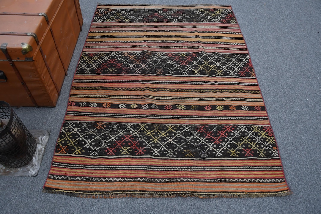 ヴィンテージ トルコ キリム、130 x 186 cm ラグ - Etsy 日本
