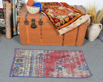 カラフルなトルコ絨毯、ヴィンテージハンドメイドアンティークウール