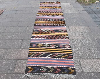 お値下げしました！希少　キリム　大変細かいジジム幾何学模様手織 キリムスタイル / キリム・カシュカイ族の手織りキリム234×157cm