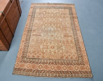 ヴィンテージ トルコ アクセント ラグ、3 x 7 フィート、アンティーク