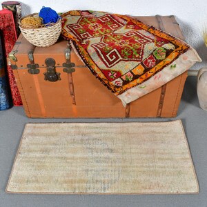 Vintage Turkish Rug, Small Area Rug, Handmade Wool Rug, Anatolian Decor, 2x3ft, Door Mat, Cozy Home Decor