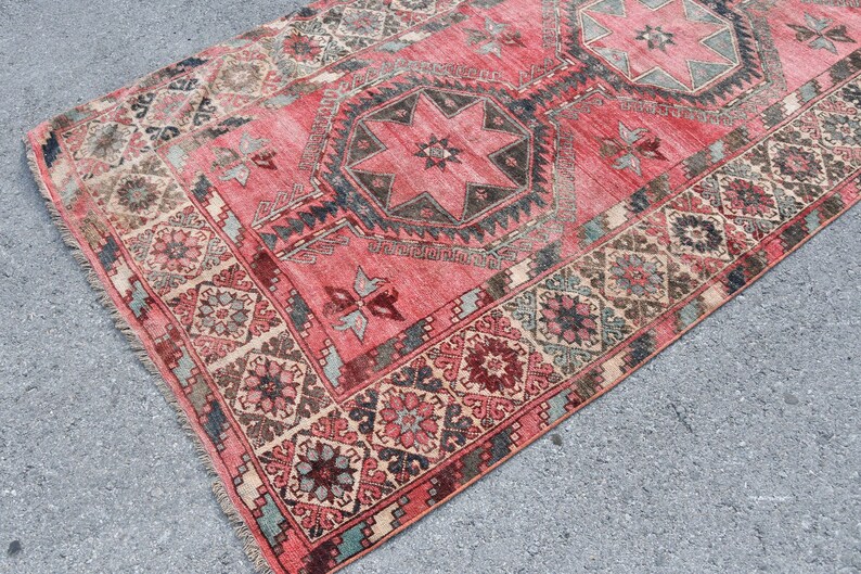 Turkish Rug Runner Rug Kitchen Rug 4.7x12.3 Ft Stair Rug Etsy