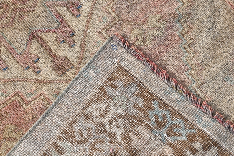 Anatolian Rug Turkish Rug Antique Rug 7981 Decorative Rug 3.9x7.8 ft Salon Rug Oriental Rug Oushak Rug Vintage Wool Rug Muted Rug