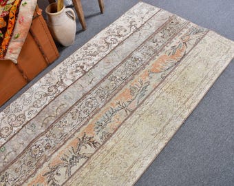 ヴィンテージラグ、パッチワークラグ、トルコラグ、3.3 x 9フィートの