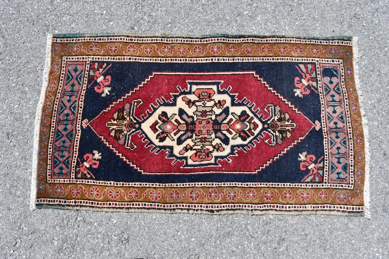 1.8x3.2 ft High Quality Turkish Rug Bath Rug Oriental Rug Small Rug Vintage Rug 5051 Floor Rug Anatolian Rug Door Mat Entry Rug
