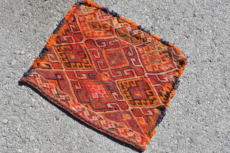 Pink Klm 6212 Oriental Kilim Oushak Kilim Handmade Kilim 1.5x1.8 ft Organic Kilim Vintage Rug,Orange Kilim Turkish Kilim Small Kilim