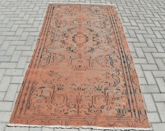 Turks tapijt, vintage tapijt, karpet, interieurtapijt, 48 x 90 inch brons tapijt, decoratief tapijt voor binnen, kantoortapijt, slaapkamertapijten, 9362