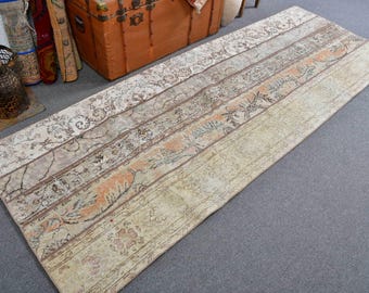 ヴィンテージラグ、パッチワークラグ、トルコラグ、3.3 x 9フィートの