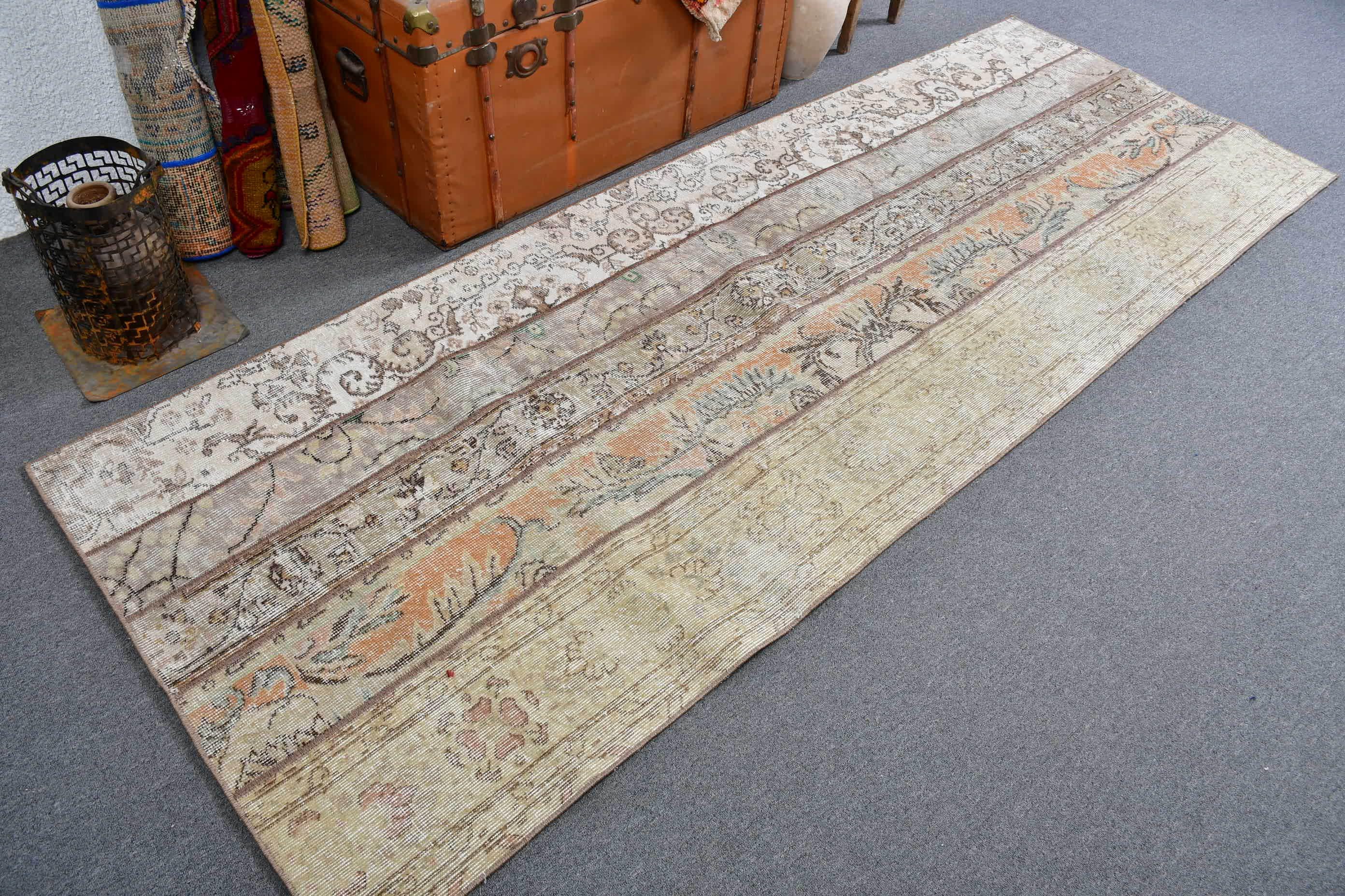 ヴィンテージラグ、パッチワークラグ、トルコラグ、3.3 x 9フィートの