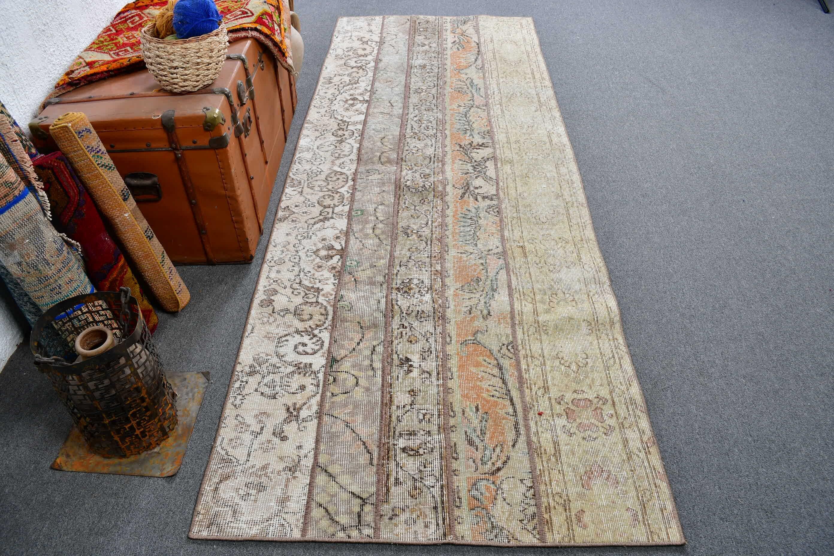 ヴィンテージラグ、パッチワークラグ、トルコラグ、3.3 x 9フィートの